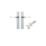 12420KPASS60 - Stirling Lever - Rectangular Backplate Passage Kit - Brushed Chrome - Passage