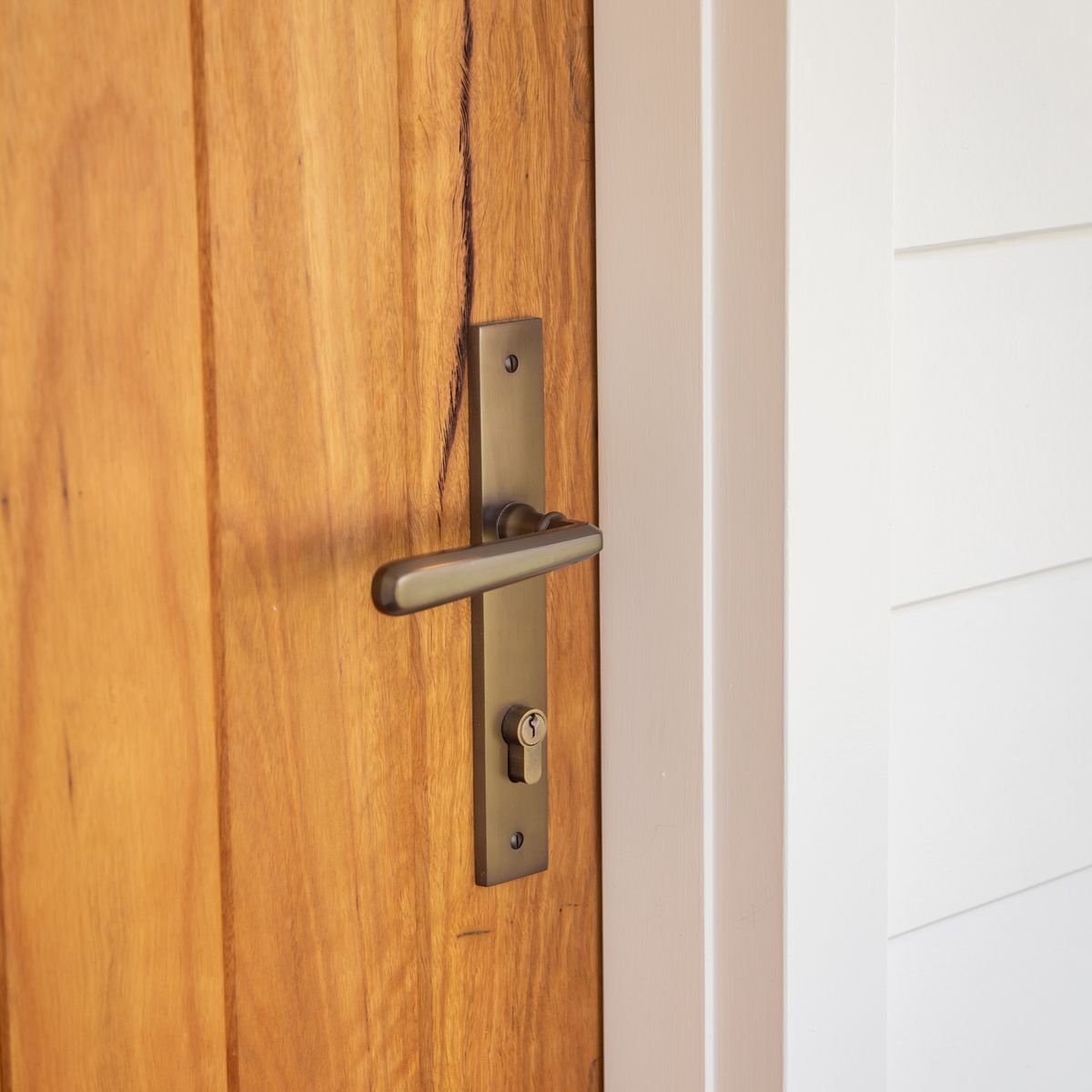 10872E85 - Copenhagen Lever - Rectangular Backplate - Signature Brass - Entrance