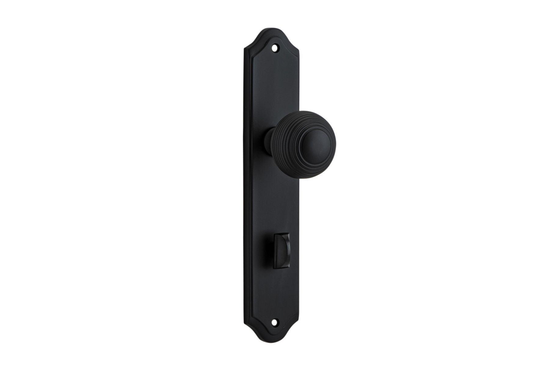 12830P85 - Guildford Knob - Shouldered Backplate - Matt Black - Privacy