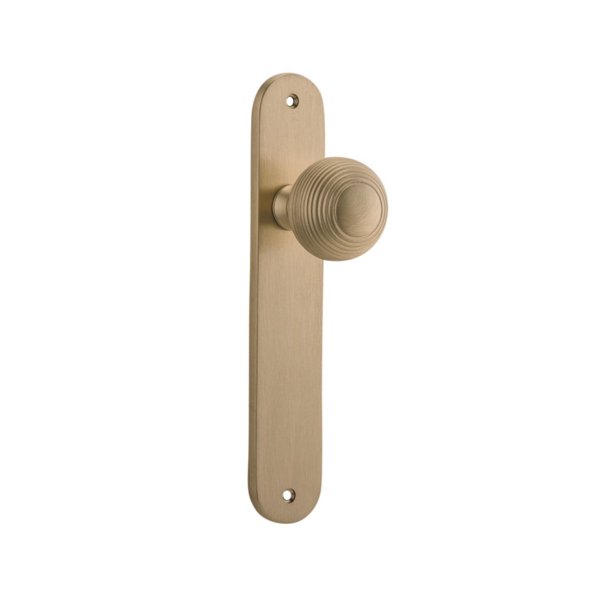 15336 - Guildford Knob - Oval Backplate - Brushed Brass - Passage