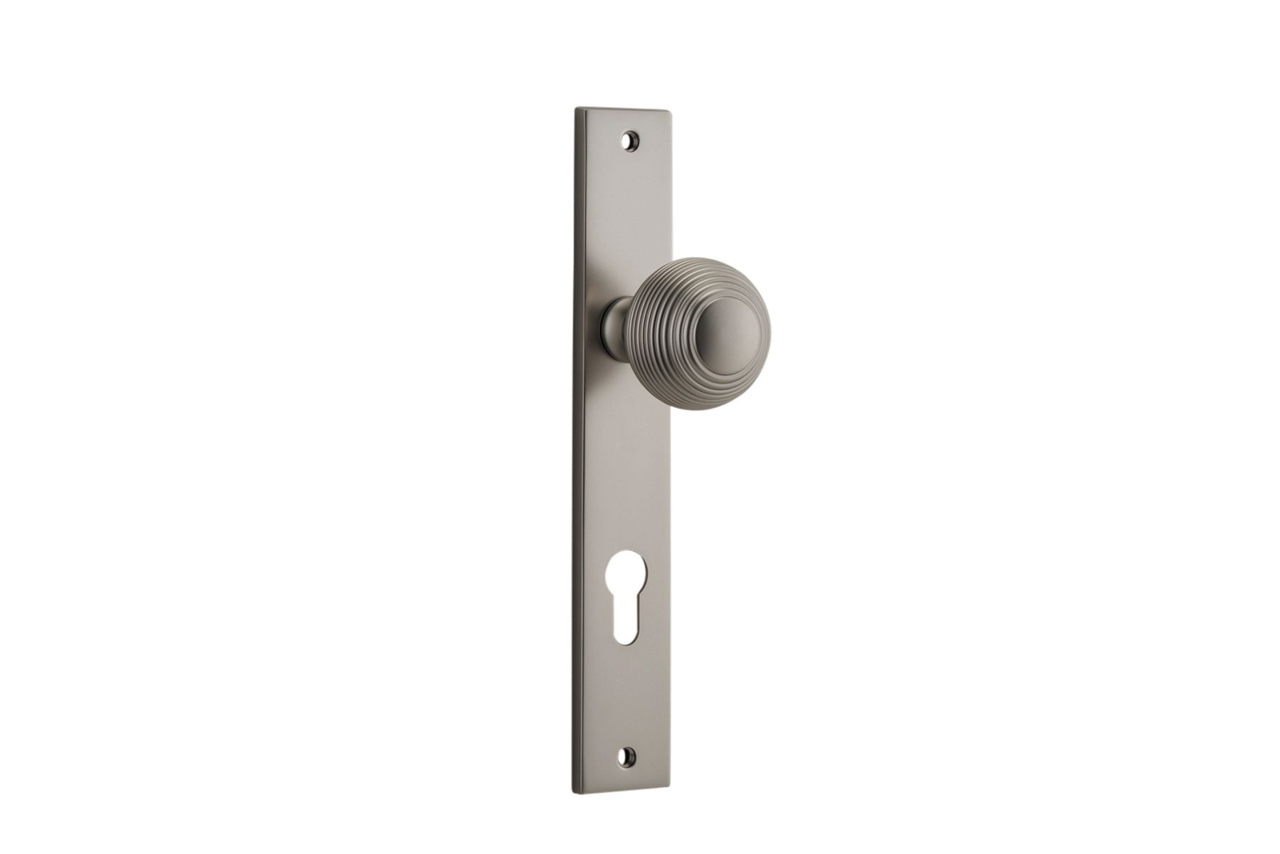 14824E85 - Guildford Knob - Rectangular Backplate - Satin Nickel - Entrance