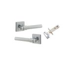 21205KPASS60 - Helsinki Lever - Square Rose Passage Kit - Brushed Chrome - Passage
