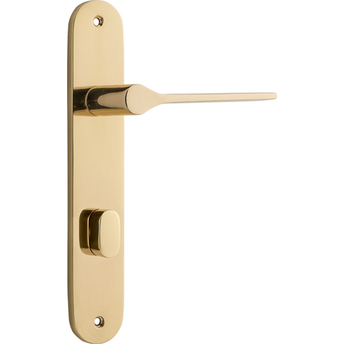 10270P85 - Como Lever - Oval Backplate - Polished Brass - Privacy