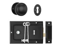 Rim Lock and Milled Edge Knob Passage Set