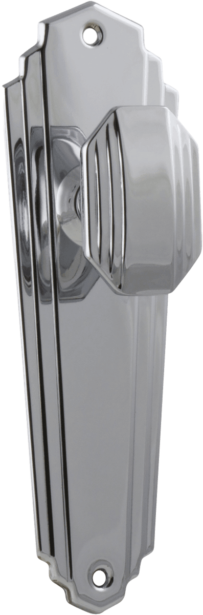 Elwood Art Deco Door Knob - Long Backplate
