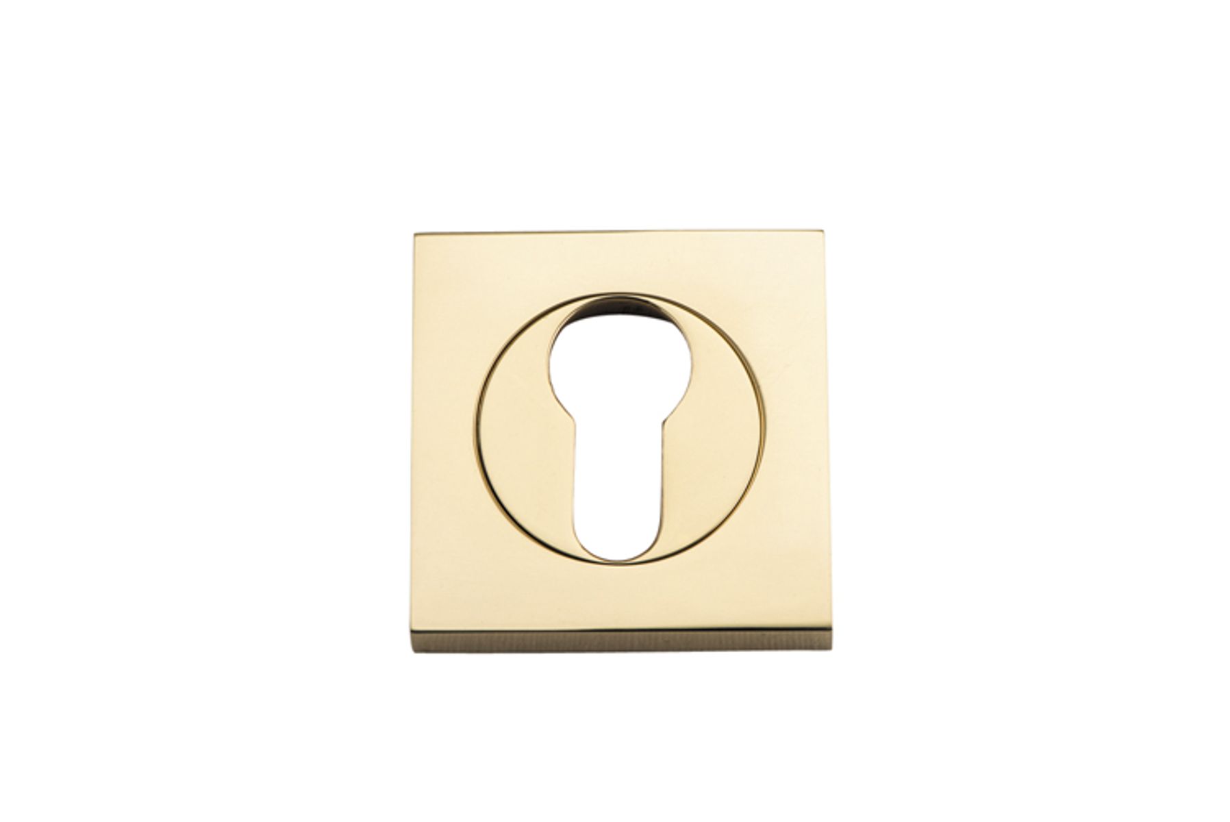 20020 - Euro Escutcheons -  Square - Polished Brass