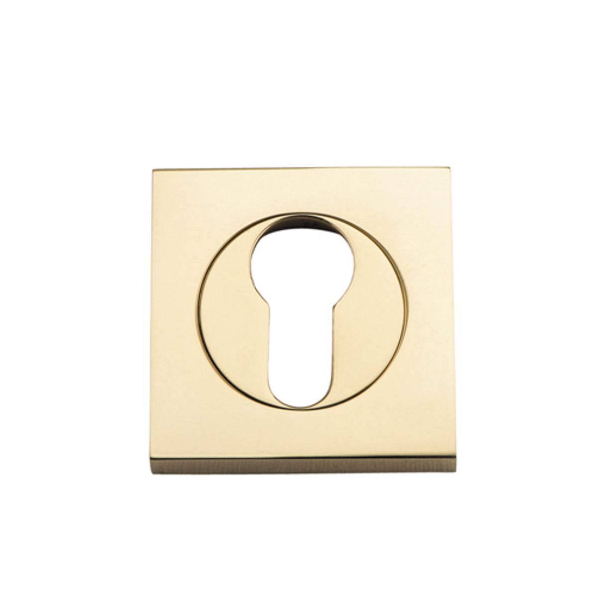 20020 - Euro Escutcheons -  Square - Polished Brass