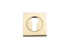 20020 - Euro Escutcheons -  Square - Polished Brass