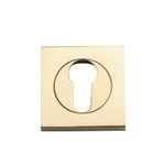 20020 - Euro Escutcheons -  Square - Polished Brass