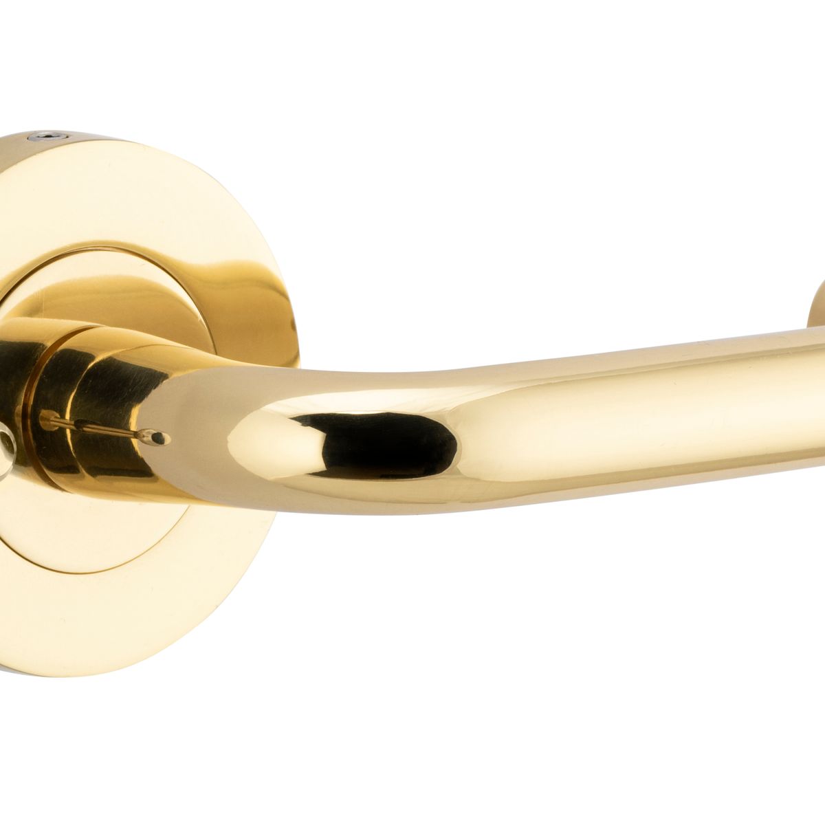 20350KIBPRIV60 - Oslo Lever - Round Rose (Inbuilt Privacy) - Polished Brass - Privacy