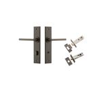 10782KPRIV60 - Baltimore Lever - Chamfered Backplate Privacy Kit with Privacy Turn - Signature Brass - Privacy
