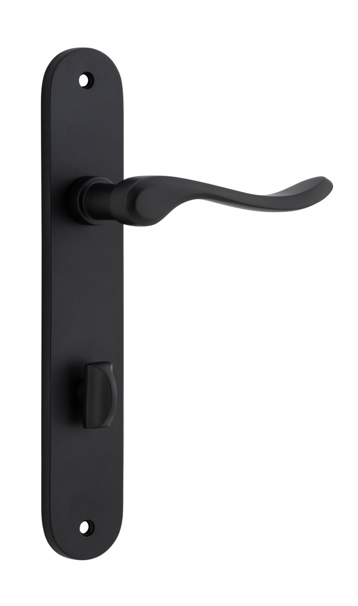 12924P85 - Stirling Lever - Oval Backplate - Matt Black - Privacy