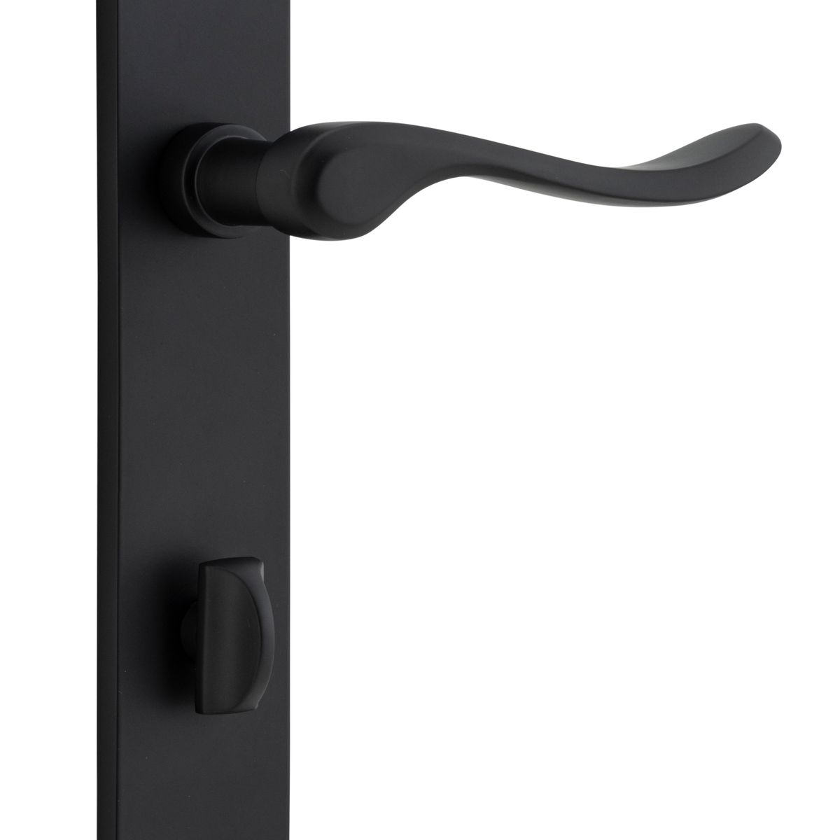 12924P85 - Stirling Lever - Oval Backplate - Matt Black - Privacy