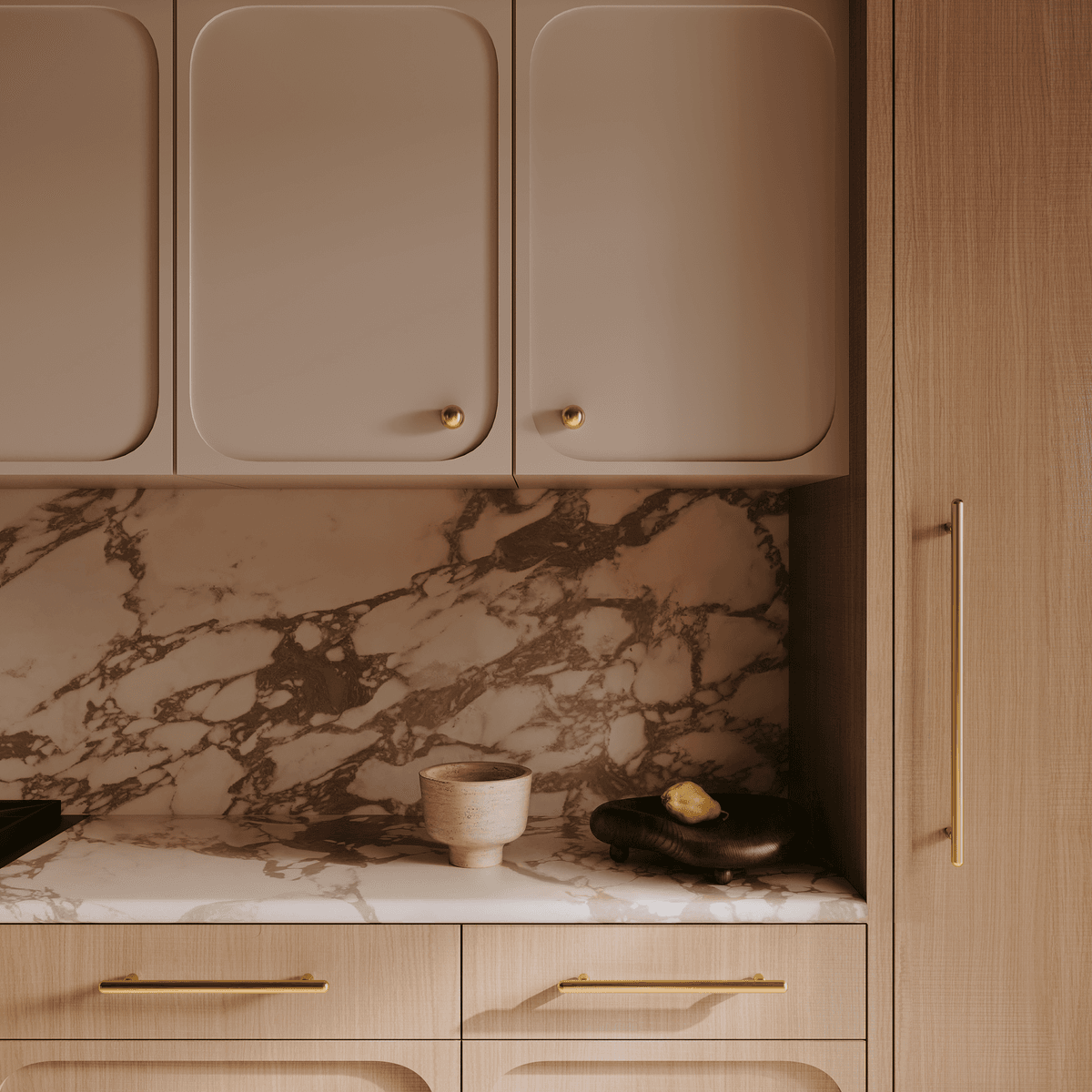 24050 - Puerto Cabinet Pull - CTC 256mm - Brushed Gold PVD