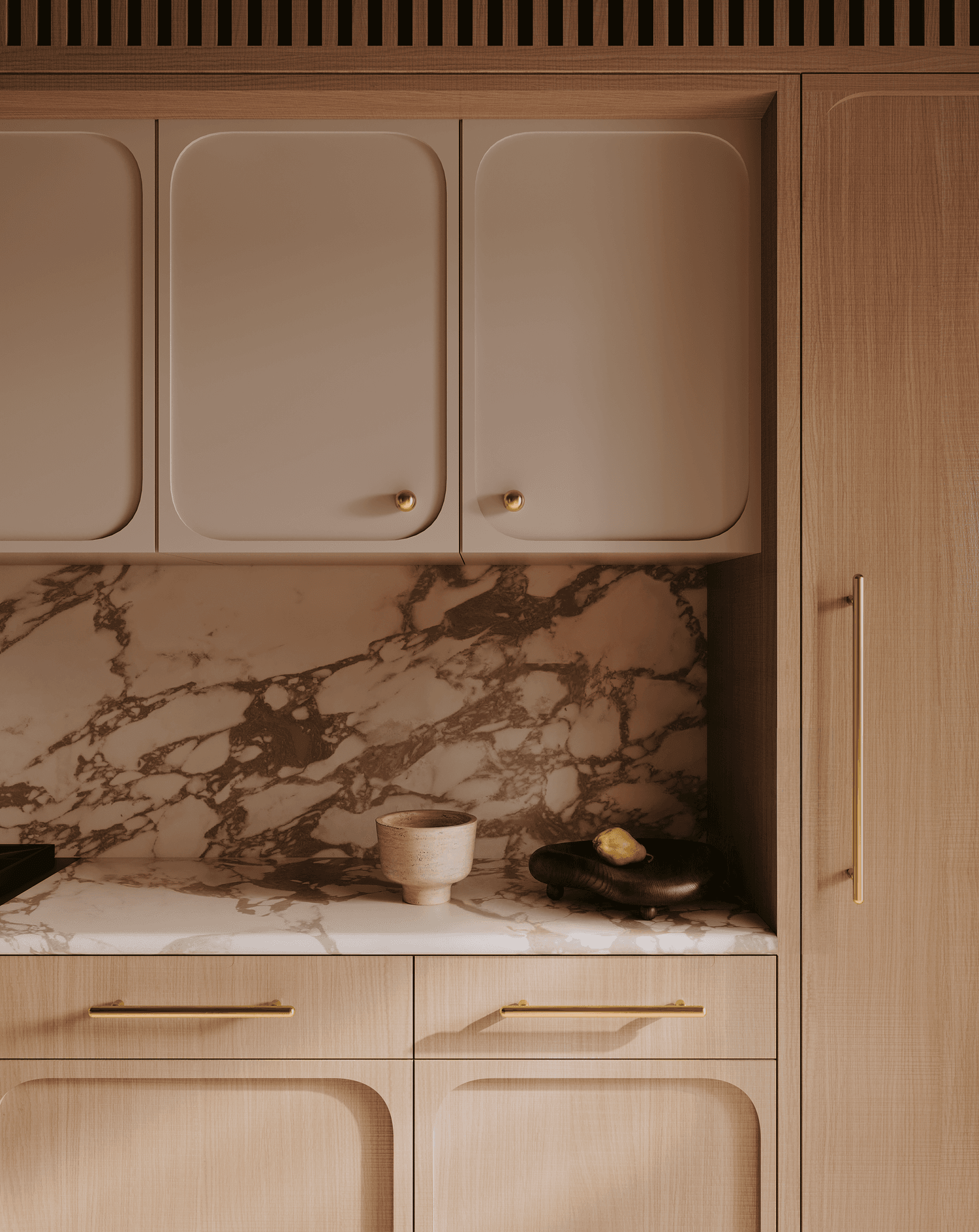 24032 - Puerto Cabinet Pull - CTC 128mm - Signature Brass
