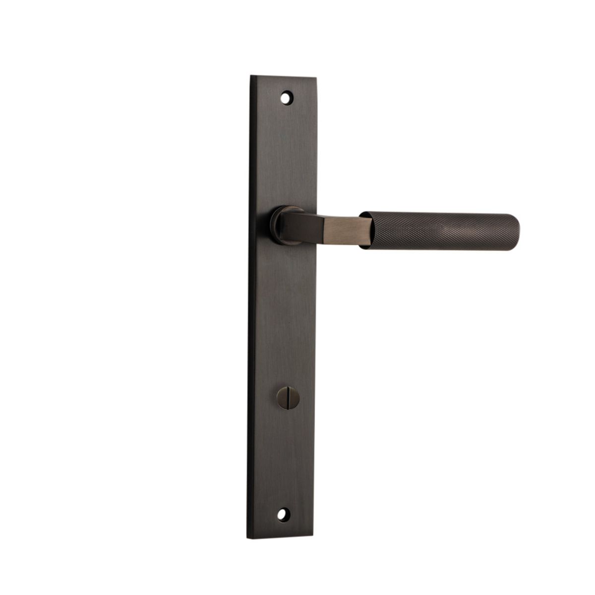 10752P85 - Brunswick Lever - Rectangular Backplate - Signature Brass - Privacy