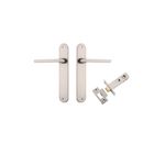 14726KPASS60 - Baltimore Lever - Oval Backplate Passage Kit - Satin Nickel - Passage