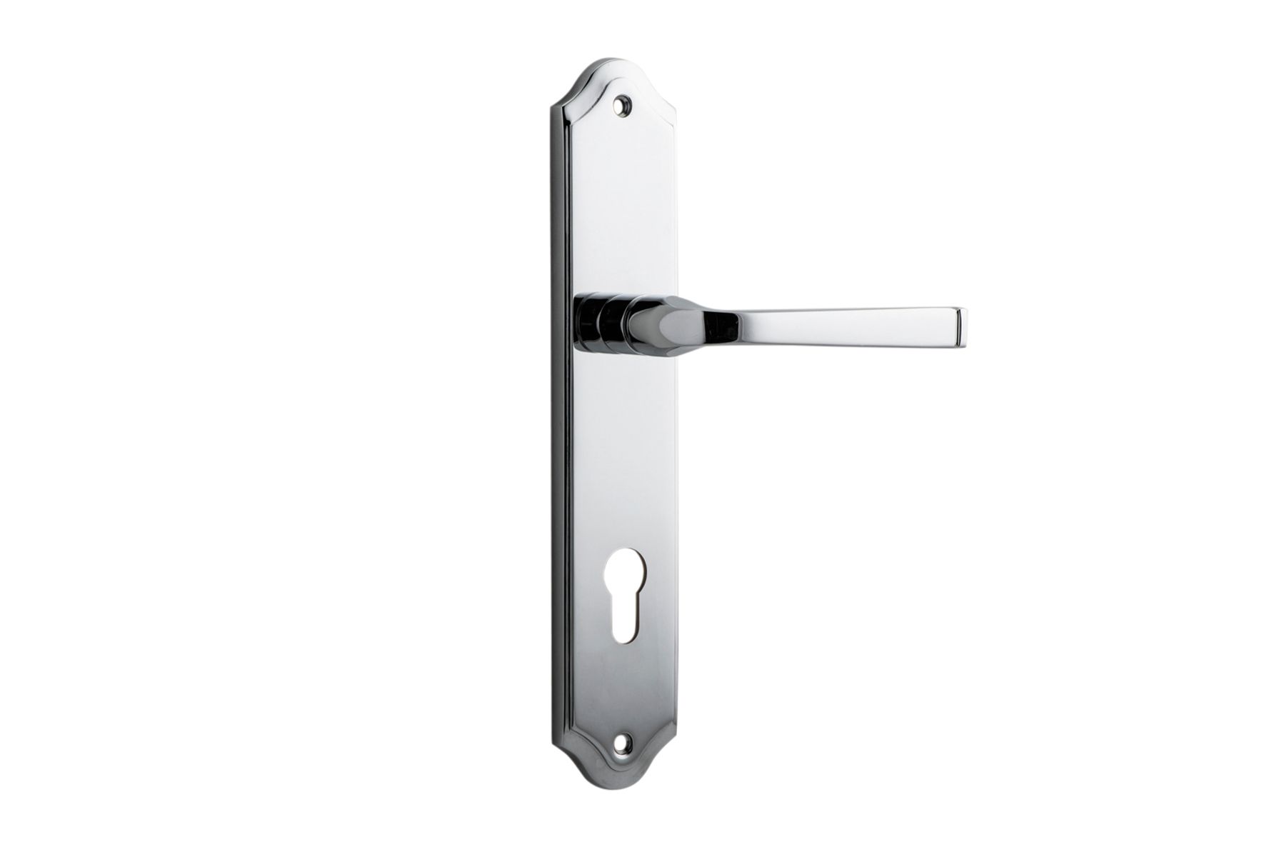 11720E85 - Annecy Lever - Shouldered Backplate - Polished Chrome - Entrance