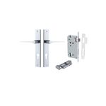 11754KENTR60KT - Como Lever - Rectangular Backplate Entrance Kit with High Security Lock - Polished Chrome - Entrance