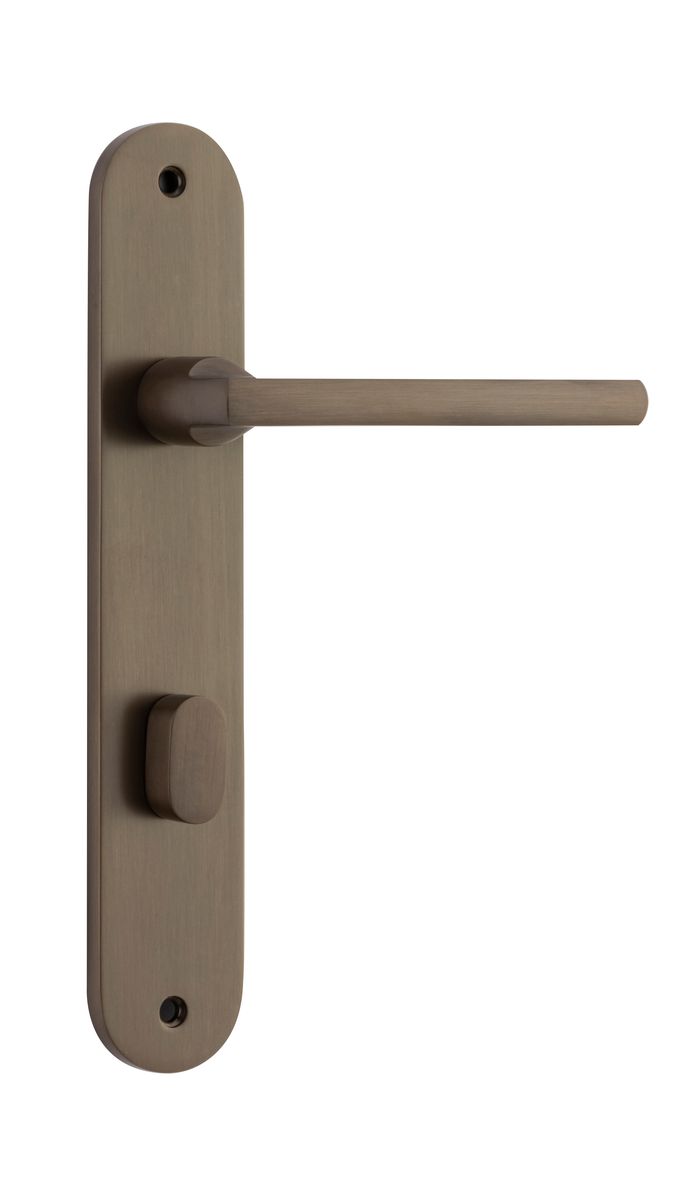 10726P85 - Baltimore Lever - Oval Backplate - Signature Brass - Privacy