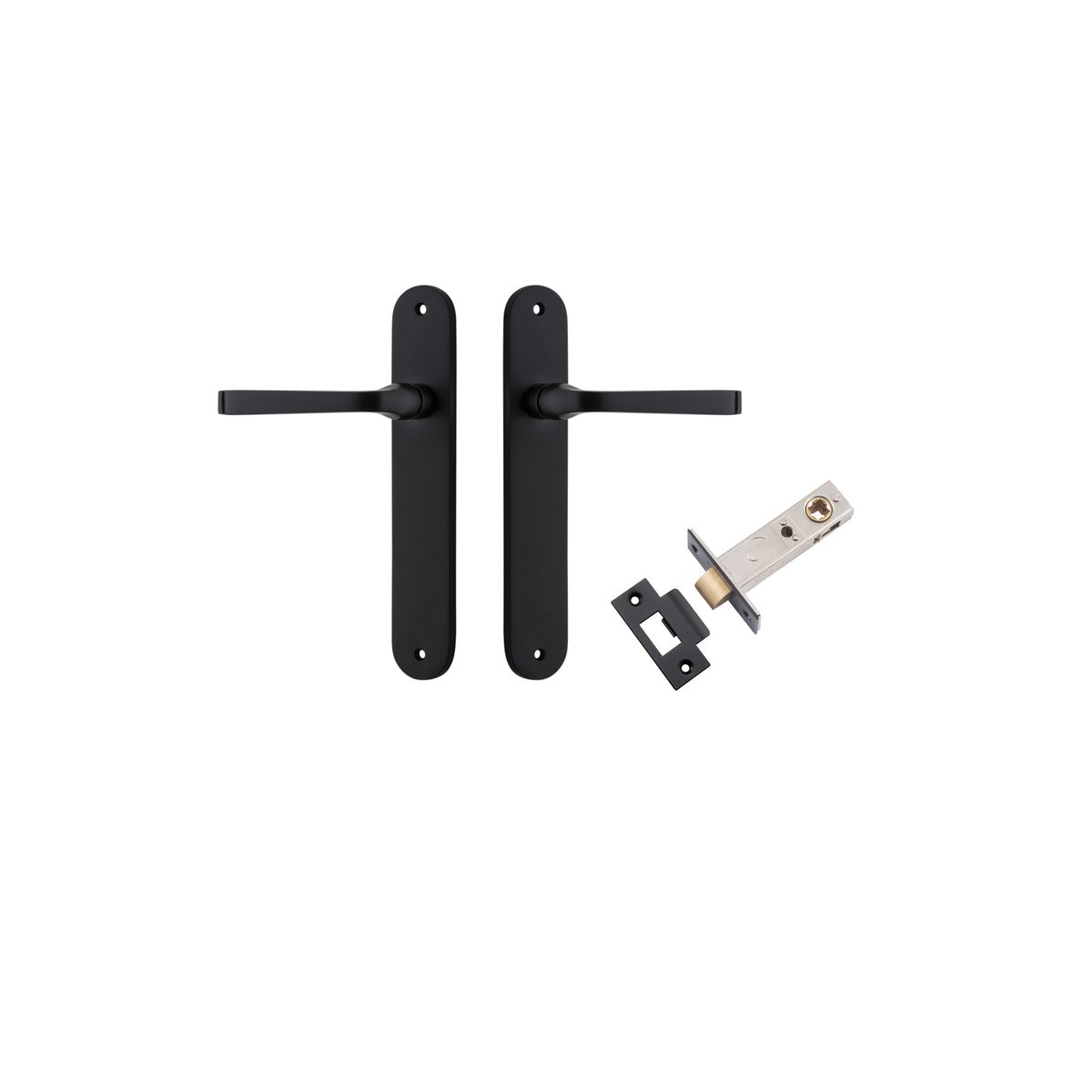 12732KPASS60 - Annecy Lever - Oval Backplate Passage Kit - Matt Black - Passage