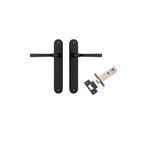 12732KPASS60 - Annecy Lever - Oval Backplate Passage Kit - Matt Black - Passage