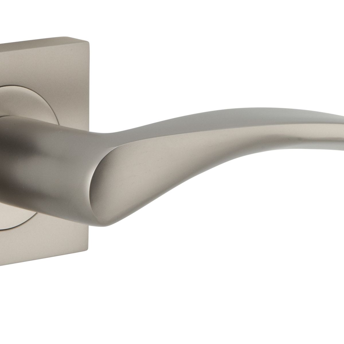 0289 - Oxford Lever - Square Rose - Satin Nickel - Passage
