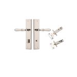 14236KPRIV60 - Sarlat Lever - Stepped Backplate Privacy Kit - Polished Nickel - Privacy