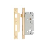 6109 - Rebated 85mm Euro Mortice Locks - 60mm Backset - Brushed Brass