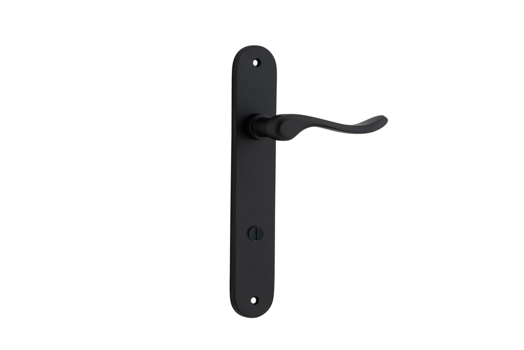 12924P85 - Stirling Lever - Oval Backplate - Matt Black - Privacy