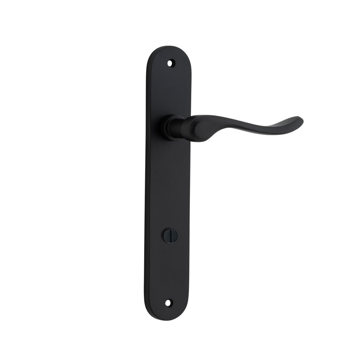 12924P85 - Stirling Lever - Oval Backplate - Matt Black - Privacy