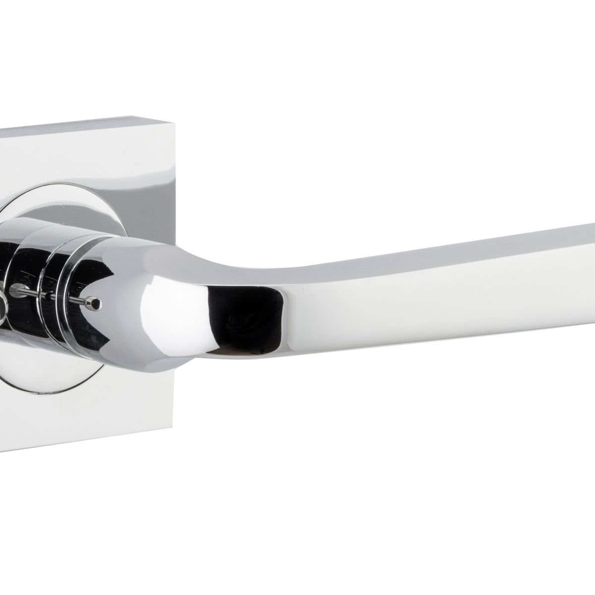 0394KIBPRIV60 - Annecy Lever - Square Rose (Inbuilt Privacy) - Polished Chrome - Privacy
