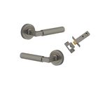 16861KPASS60 - Brunswick Lever - Round Rose Passage Kit - Graphite PVD - Passage