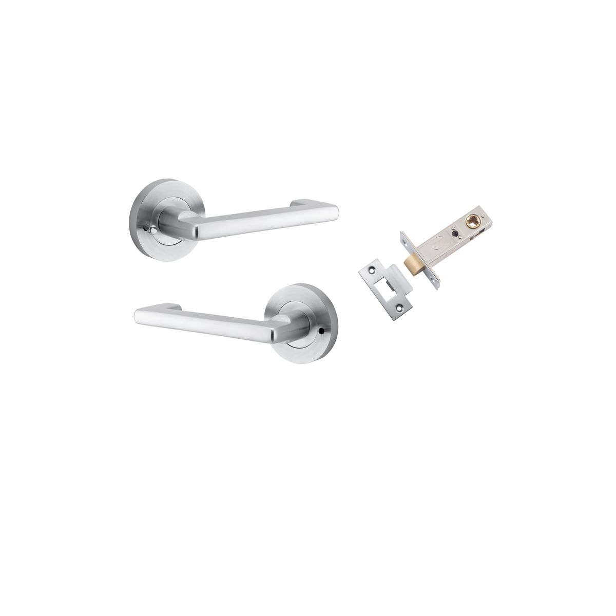 20785KIBPRIV60 - Baltimore Return Lever - Round Rose (Inbuilt Privacy) - Brushed Chrome - Privacy