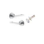 20785KIBPRIV60 - Baltimore Return Lever - Round Rose (Inbuilt Privacy) - Brushed Chrome - Privacy
