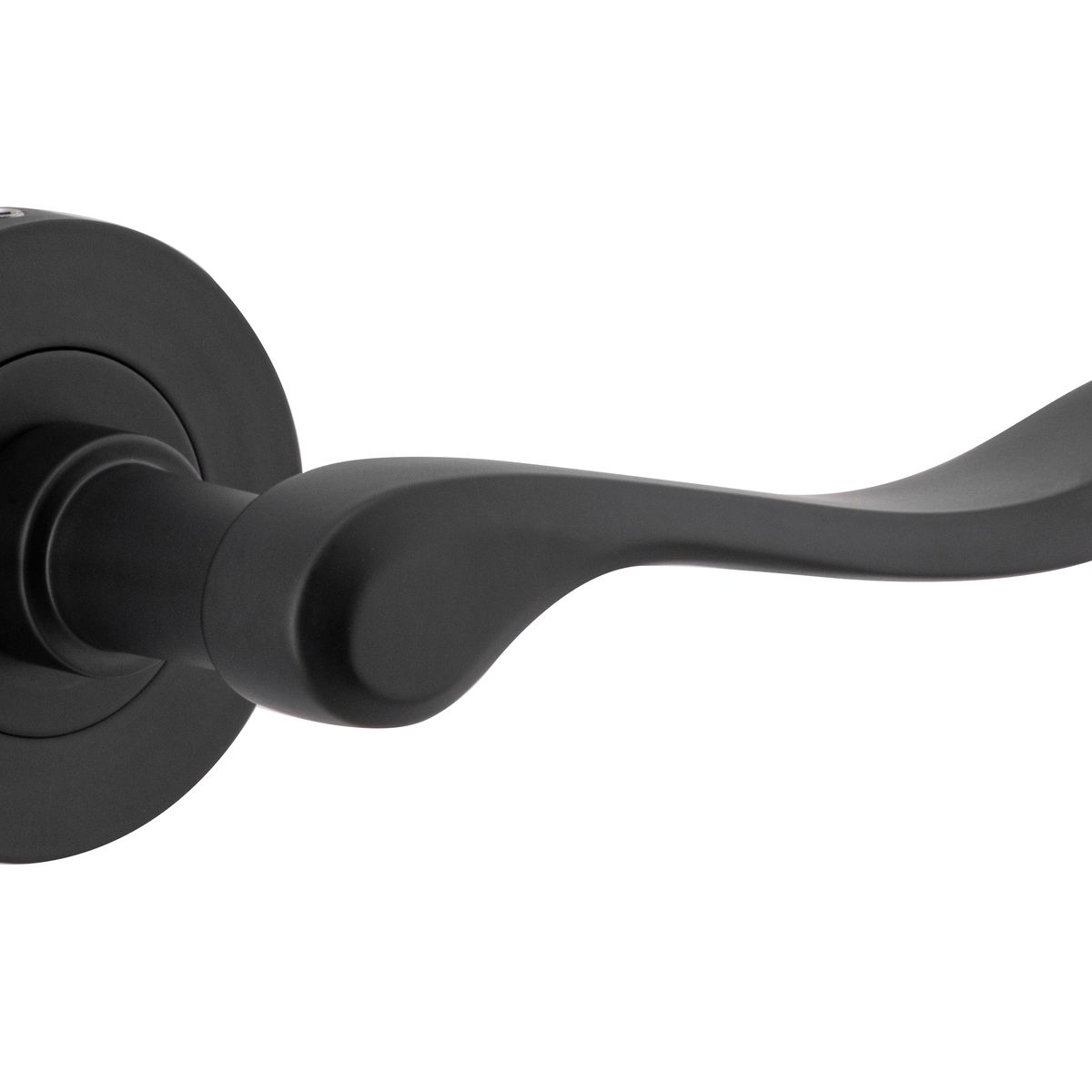 20793KIBPRIV60 - Stirling Lever - Round Rose (Inbuilt Privacy) - Matt Black - Privacy