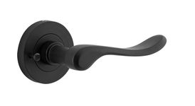 20793KIBPRIV60 - Stirling Lever - Round Rose (Inbuilt Privacy) - Matt Black - Privacy
