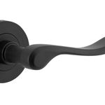 20793KIBPRIV60 - Stirling Lever - Round Rose (Inbuilt Privacy) - Matt Black - Privacy