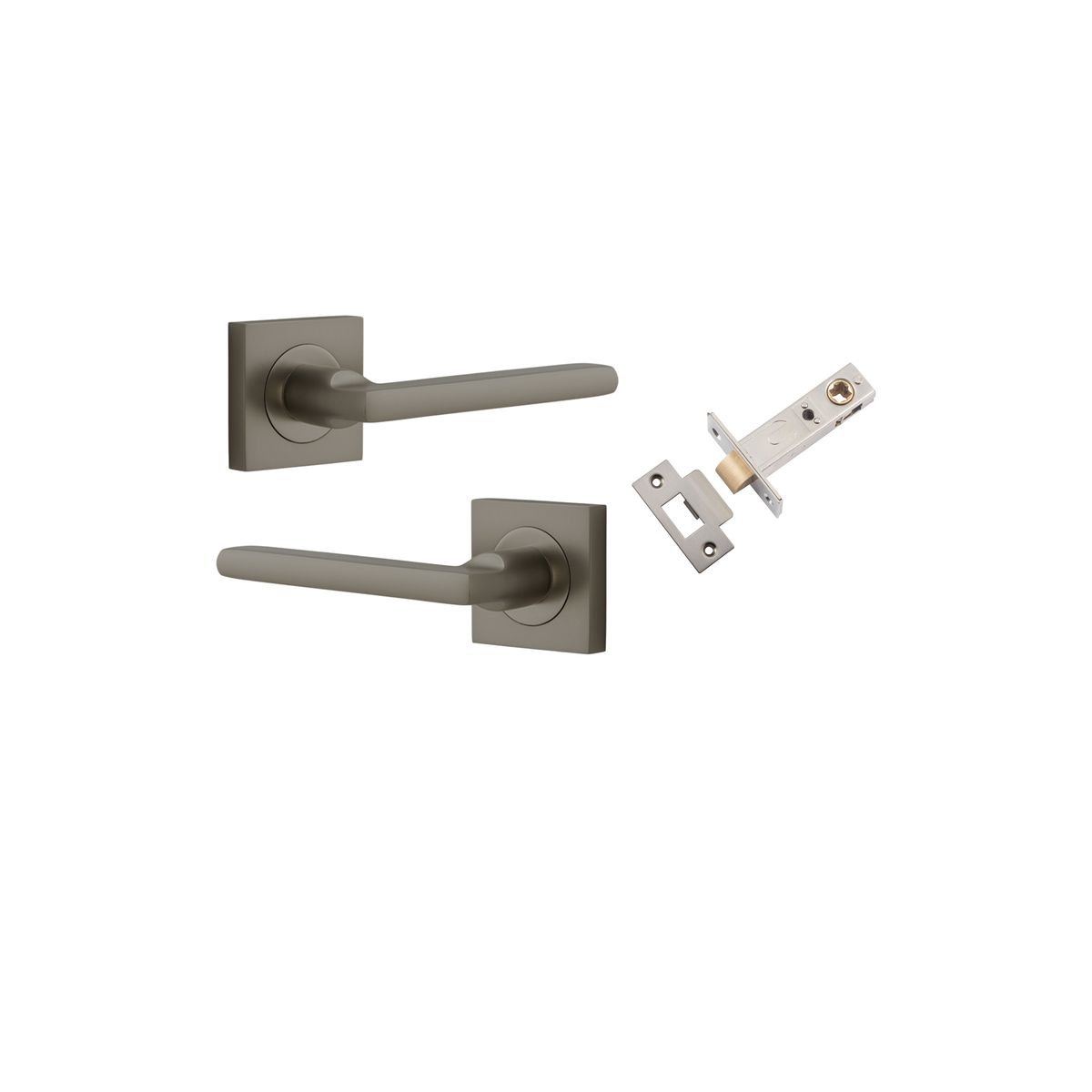 16875KPASS60 - Baltimore Lever - Square Rose Passage Kit - Graphite PVD - Passage