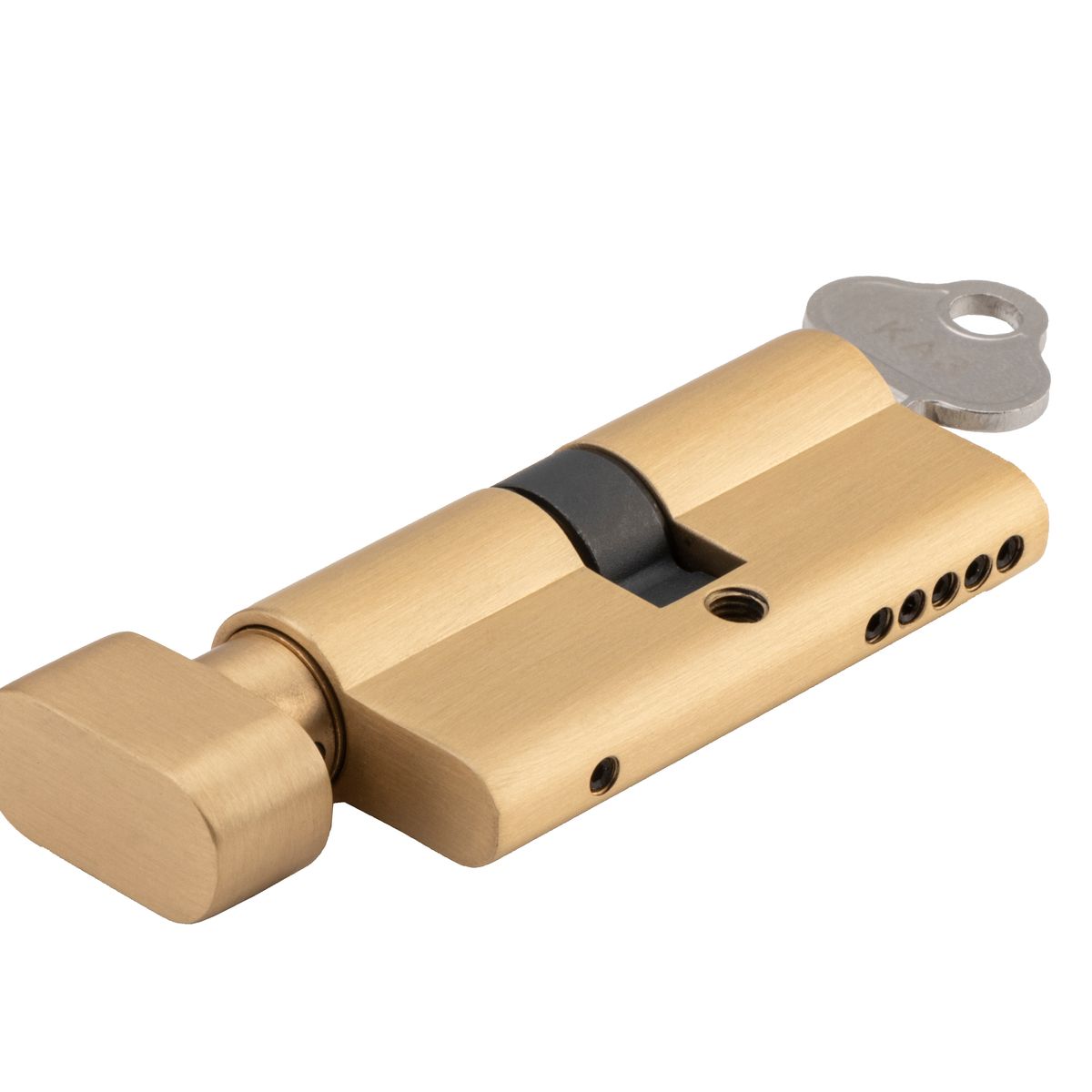 21616 - Euro Cylinder Key/Thumb 5 Pin - Brushed Brass - Entrance