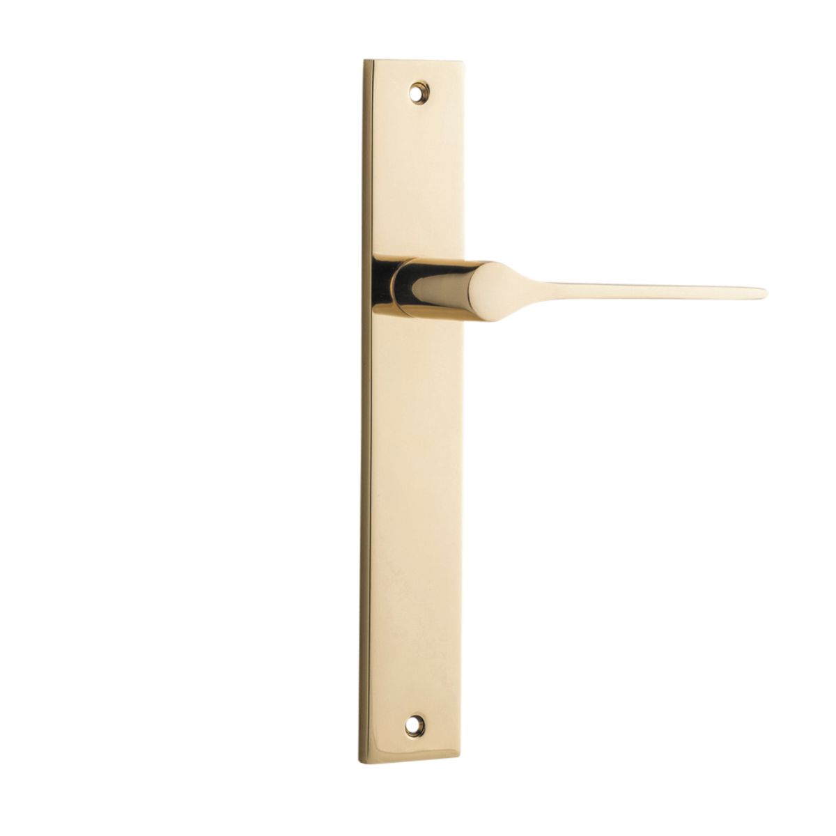 10254 - Como Lever - Rectangular Backplate - Polished Brass - Passage