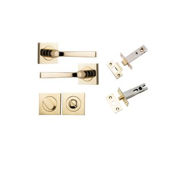 Annecy Lever - Square Rose Privacy Kit with Separate Privacy Turn