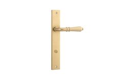 15200P85 - Sarlat Lever - Rectangular Backplate - Brushed Brass - Privacy