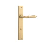 15200P85 - Sarlat Lever - Rectangular Backplate - Brushed Brass - Privacy