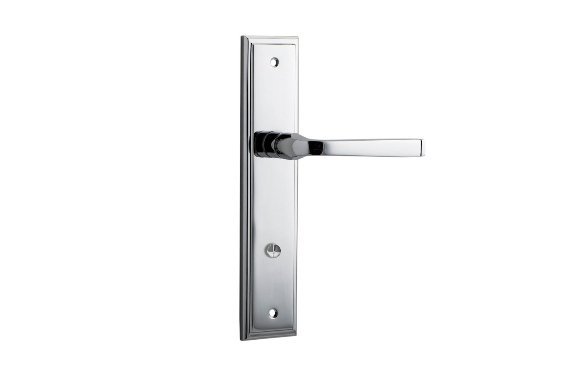 11744P85 - Annecy Lever - Stepped Backplate - Polished Chrome - Privacy