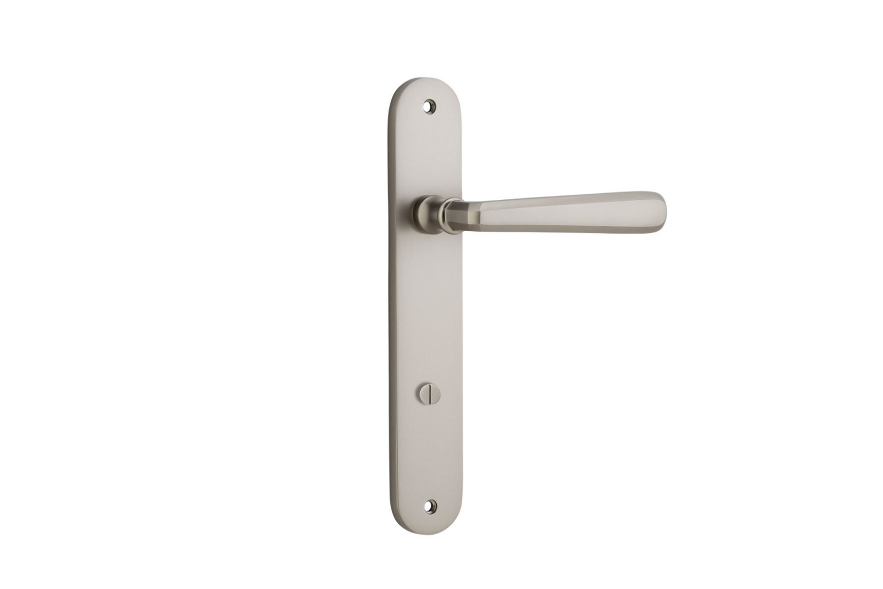 14876P85 - Copenhagen Lever - Oval Backplate - Satin Nickel - Privacy