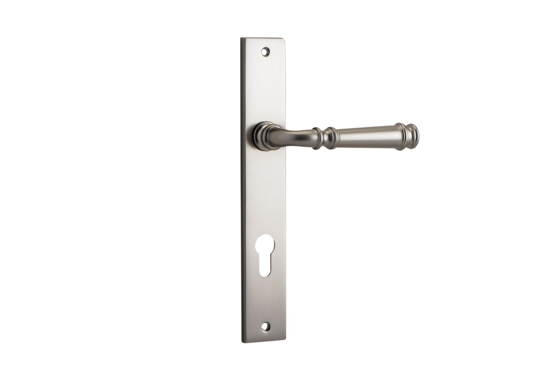 14706E85 - Verona Lever - Rectangular Backplate - Satin Nickel - Entrance