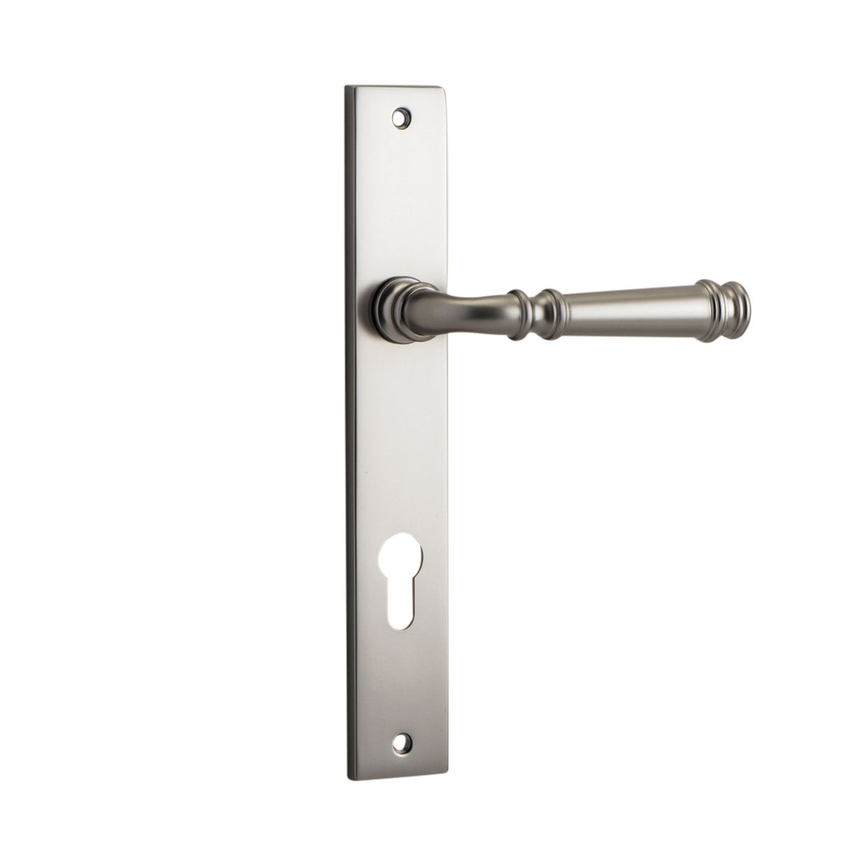 14706E85 - Verona Lever - Rectangular Backplate - Satin Nickel - Entrance