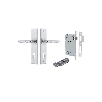 Sarlat Lever - Chamfered Backplate Entrance Kit with High Security Lock