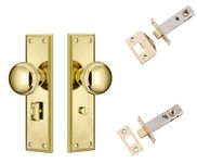 Milton Door Knob - Long Backplate Privacy Set